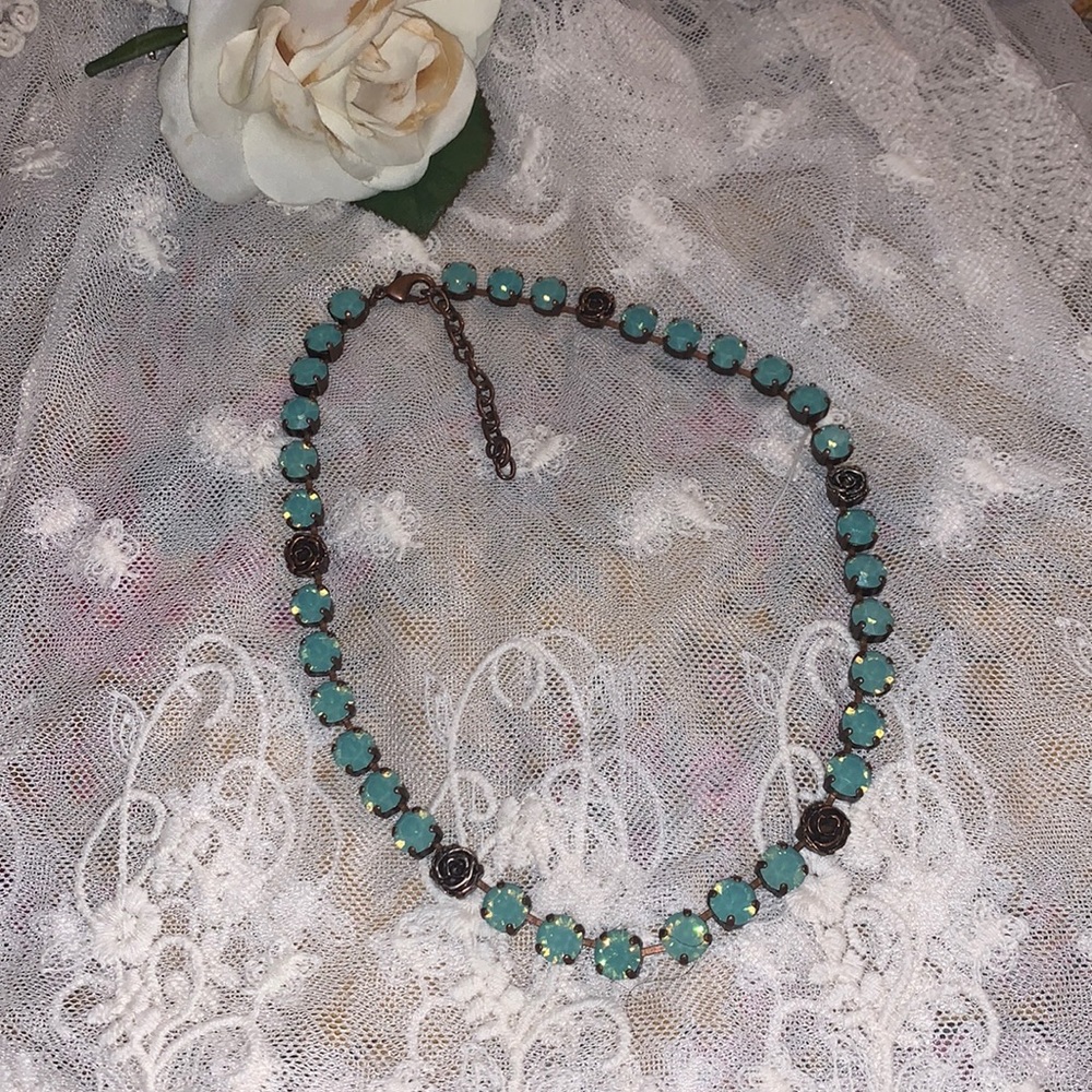 Mint Green CZ Choker Necklace